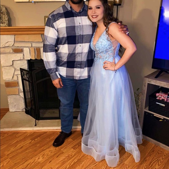 Light blue prom dress - Picture 3 of 5